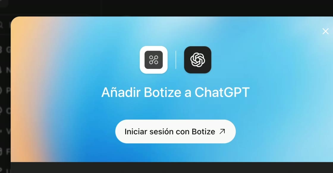 Add Botize to ChatGPT dialog