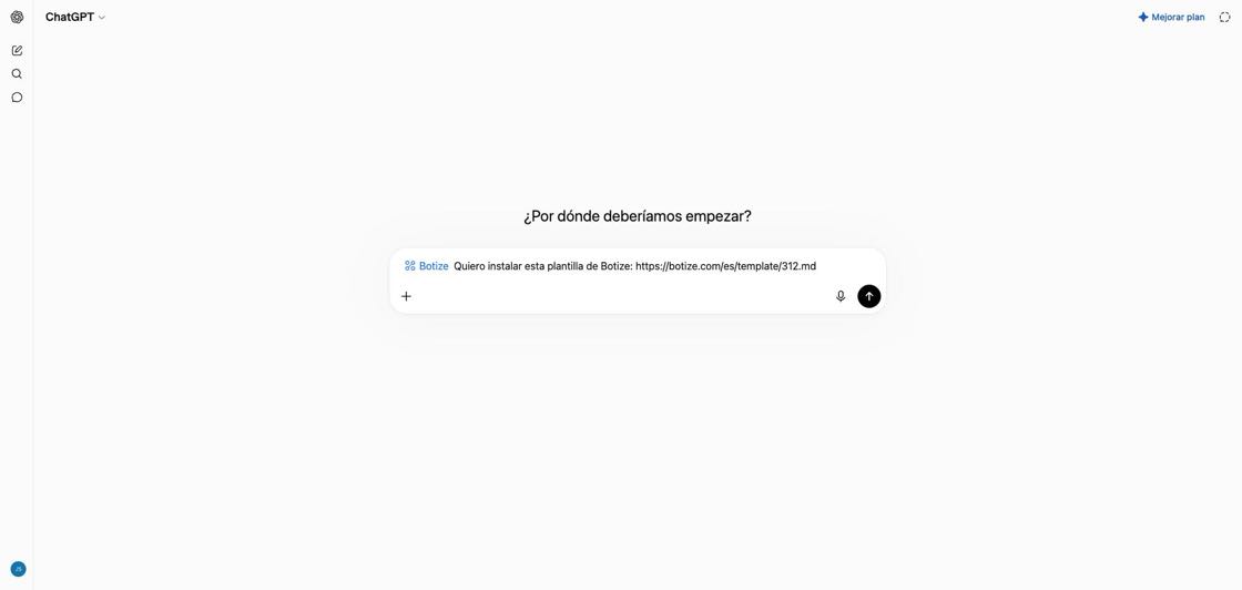 Message box with Botize on and the install message